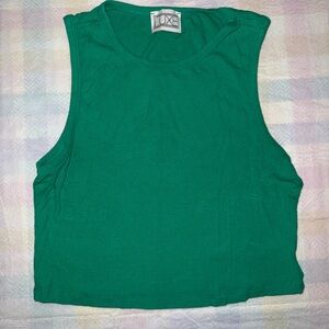 Luxe Vibrant Green Muscle Tee